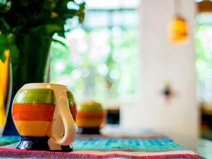 Close up from a coffee mug