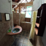 The shower and the washbasin