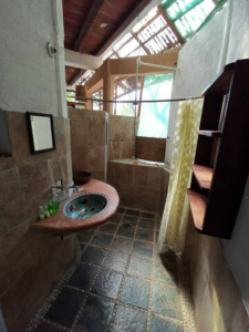 The shower and the washbasin