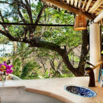 The washbasin in the bathroom