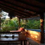 Morning sunlight coming into the main terrace