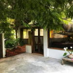 The entrance on the secondary terrace