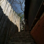 The stairs to Luna from the street